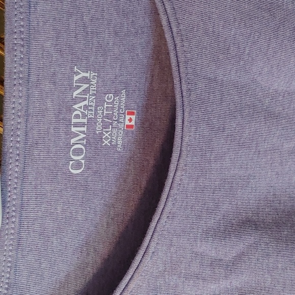 🌻NWT WOMEN'S ELLEN TRACY LILAC  T-SHIRT XXL - Picture 3 of 5